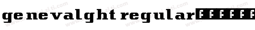 genevalght regular字体转换